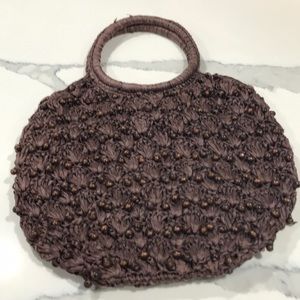 The LOFT straw with beading handbag